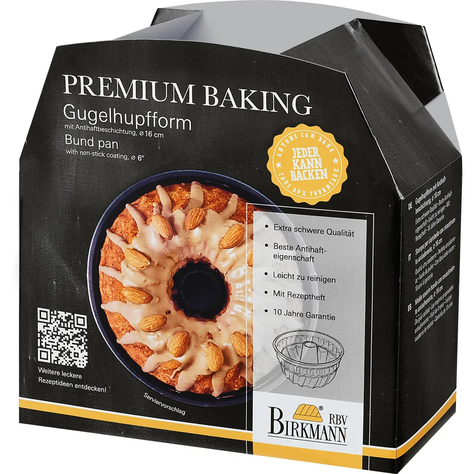birkmann-premium-baking-gugelhupfform-16-cm-karbonstahl-mini-gugelhupf-mit-antih image 1
