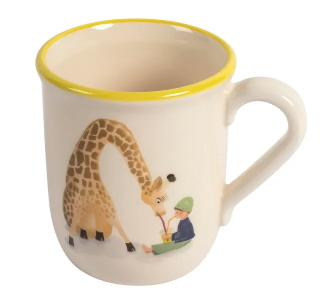 kuhn-rikon-kindertasse-giraffe-handbemalte-keramik-tasse-f-r-kinder-250-ml image 1
