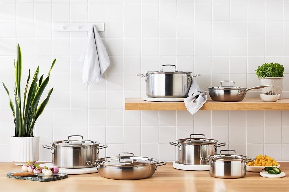 le-creuset-3-ply-edelstahl-topfset-5-teilig-mit-deckel-silber-induktion image 3