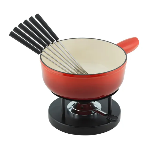 kuhn-rikon-k-sefondueset-induktion-gusseisen-24-cm-3-2-liter-rot image 1