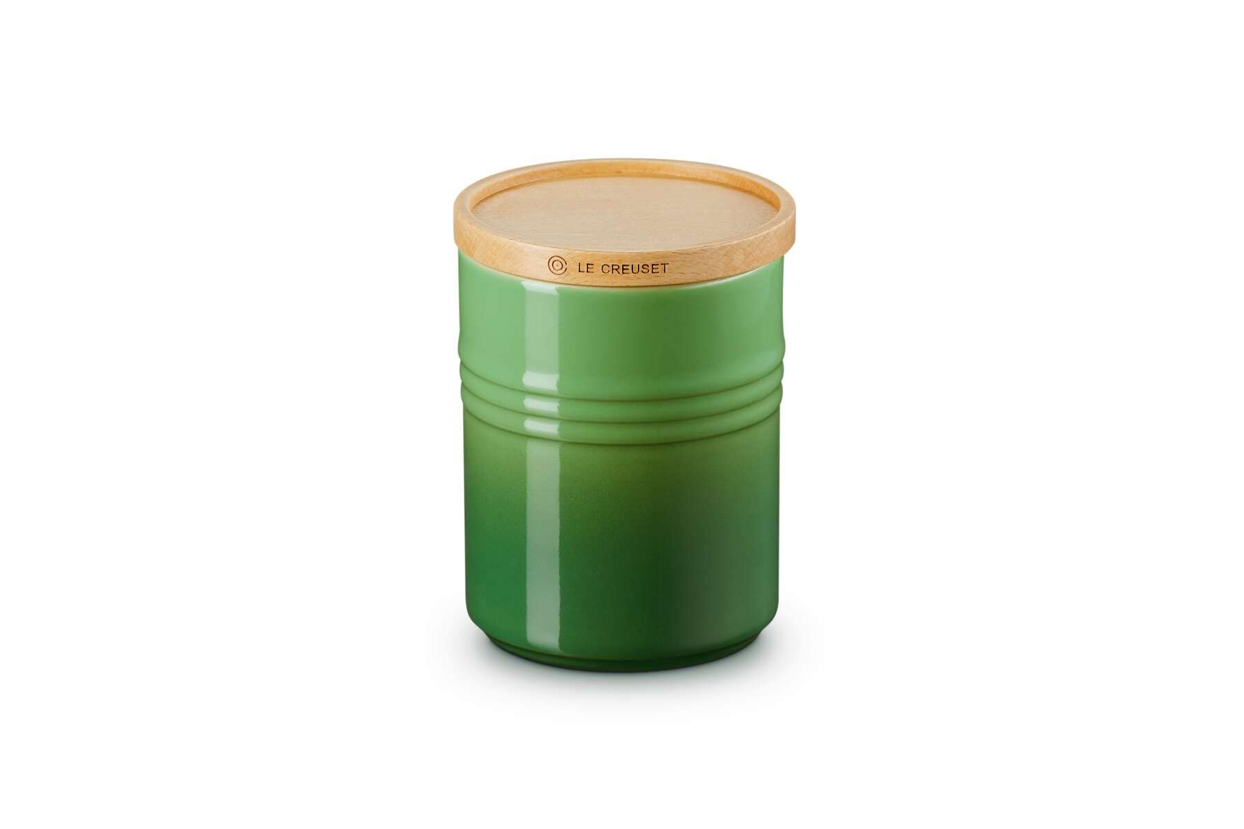 le-creuset-steinzeug-vorratsdose-mittel-540-ml-10-cm-bamboo-mit-holz-deckel image 2
