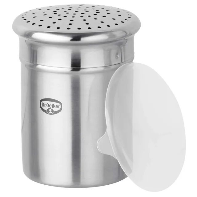 dr-oetker-zuckerstreuer-grob-edelstahl-streuer-mit-schutzdeckel-70-x-95-x-70-mm image 1