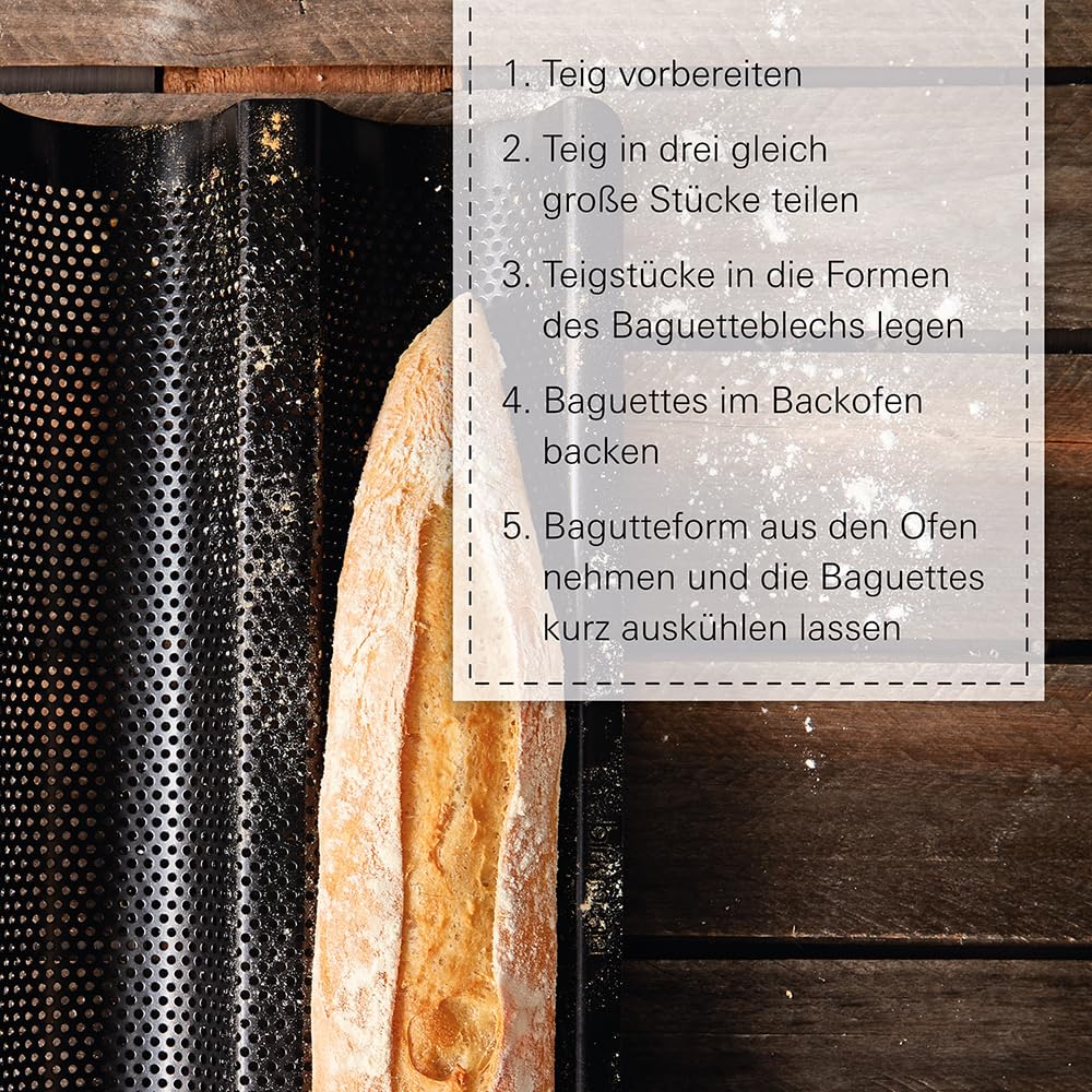birkmann-bread-buddies-baguette-blech-f-r-3-baguettes-perforierte-baguetteform-a image 7
