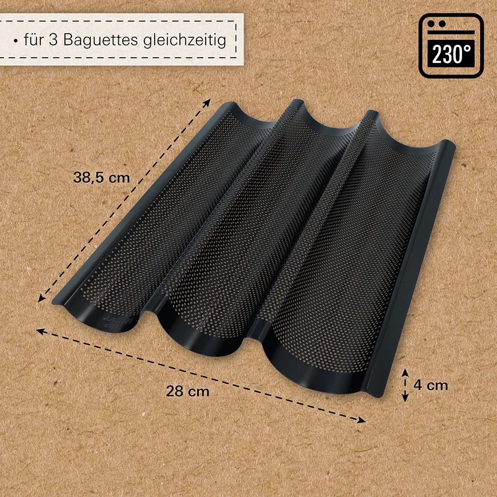 birkmann-bread-buddies-baguette-blech-f-r-3-baguettes-perforierte-baguetteform-a image 5