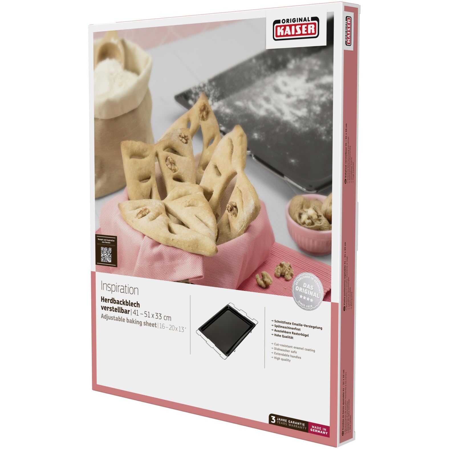kaiser-inspiration-kuchen-backblech-ausziehbar-41-51-x-33-cm-schwarz image 3