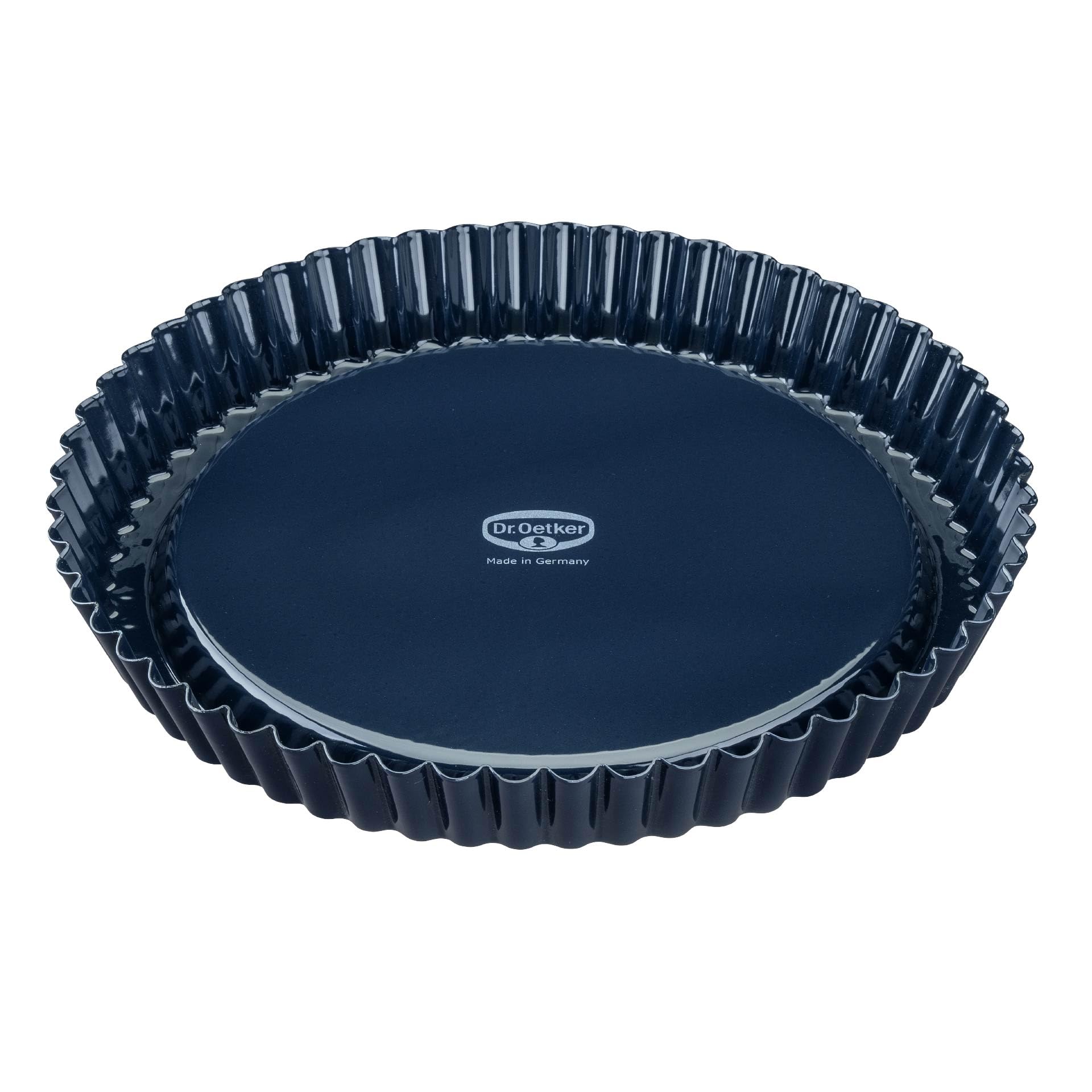 dr-oetker-back-liebe-obstkuchenform-28-cm-emaille-tortenbodenform-dunkelblau image 1