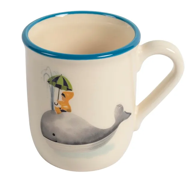 kuhn-rikon-kindertasse-walfisch-handbemalter-keramik-becher-2-5-dl image 1