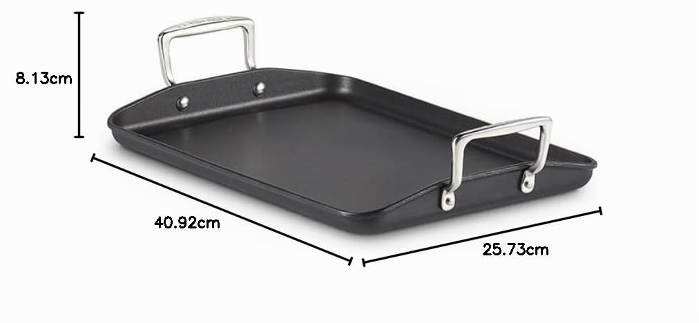 le-creuset-aluminium-antihaft-grillplatte-35-cm-ohne-rillen-induktionsgeeignet image 6