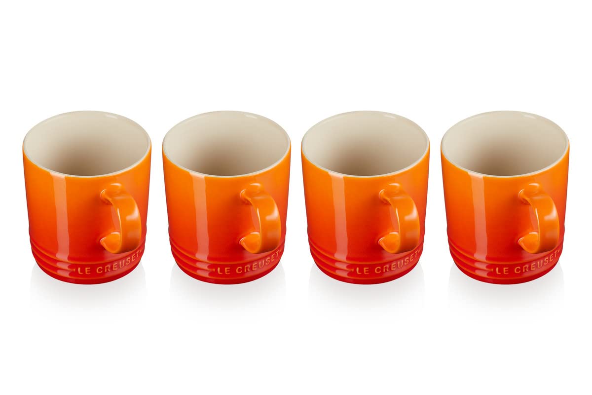 le-creuset-4er-set-becher-aus-steinzeug-350-ml-ofenrot image 1