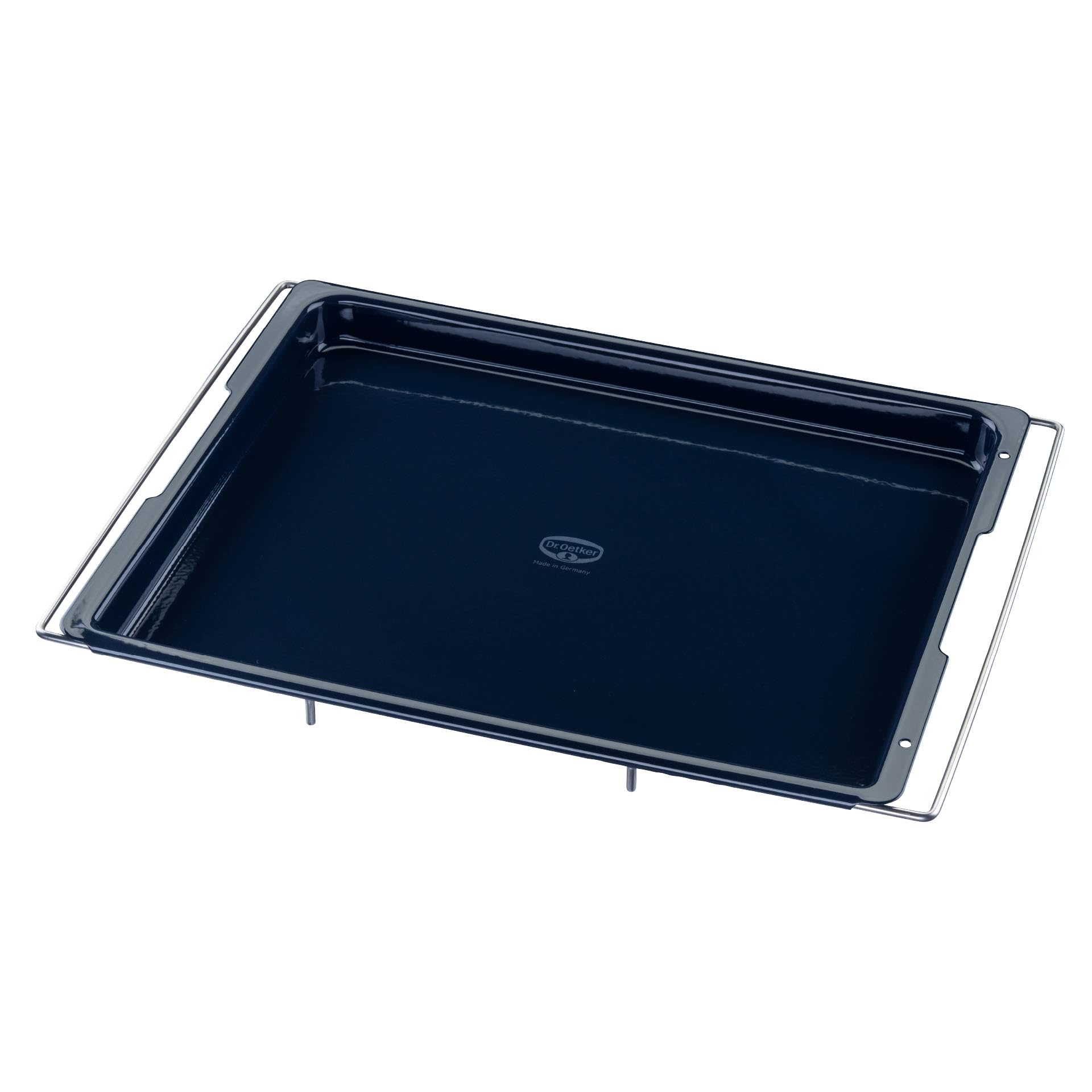 dr-oetker-back-liebe-emaille-backblech-verstellbar-41-53-cm-dunkelblau image 1