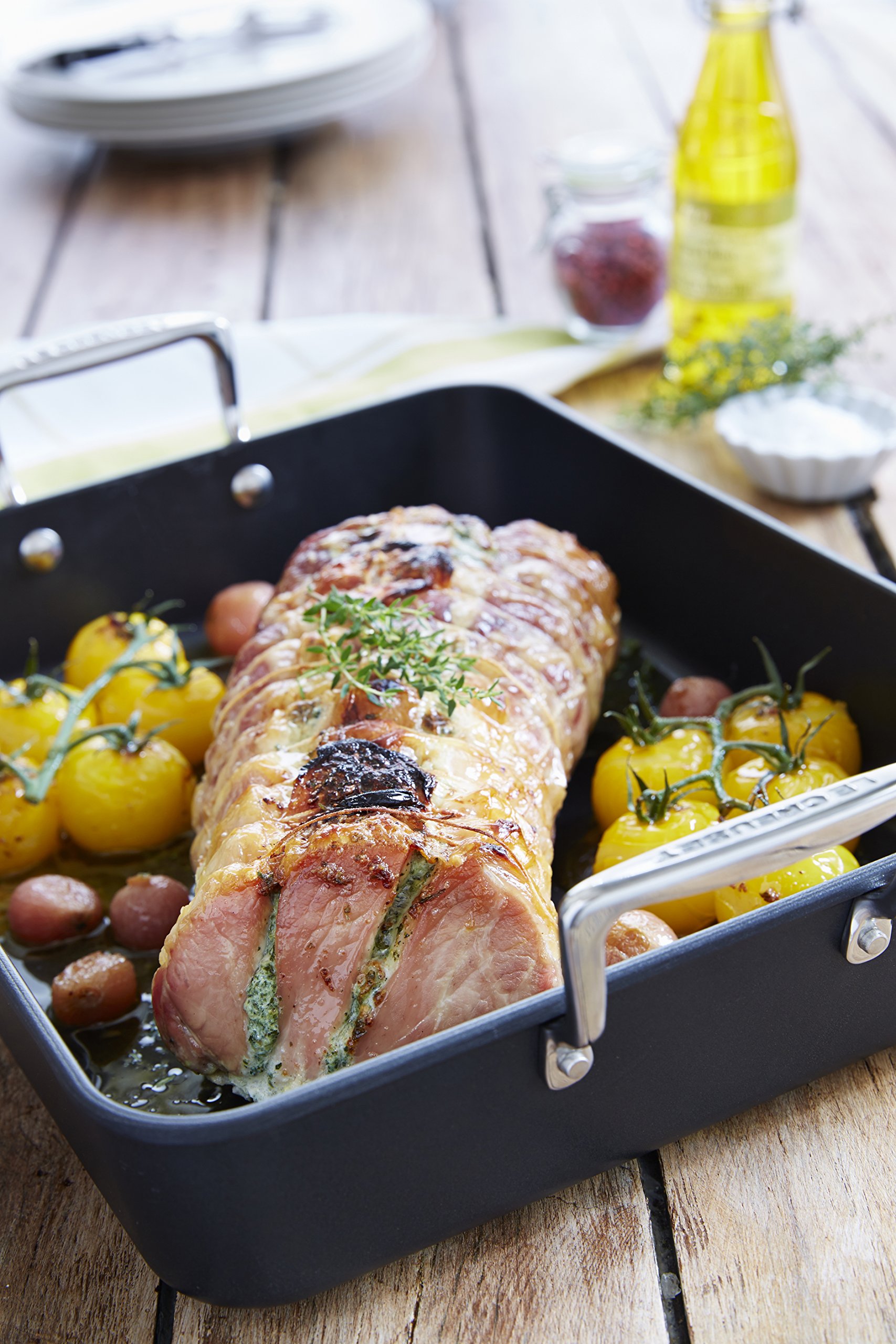 le-creuset-aluminium-antihaft-bratreine-34-cm-anthrazit-silber image 6