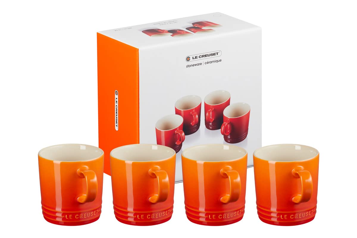 le-creuset-4er-set-becher-aus-steinzeug-350-ml-ofenrot image 3