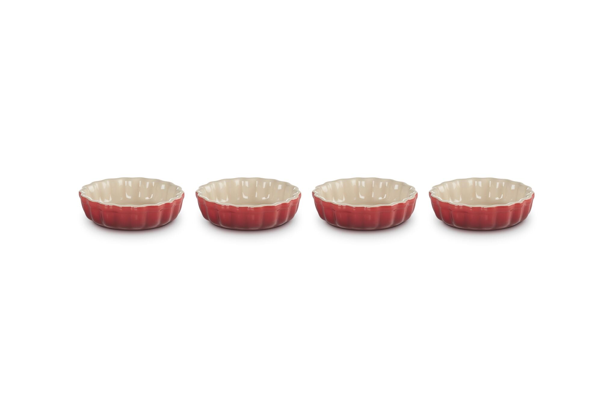 le-creuset-tartef-rmchen-set-steinzeug-4x-200-ml-11-cm-kirschrot image 2
