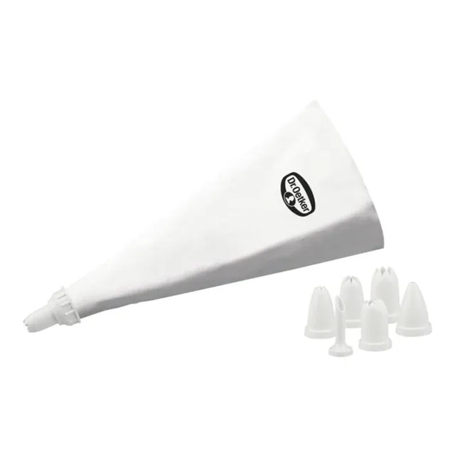 dr-oetker-spritzbeutel-32-5-cm-inkl-6-t-llen-und-adapter-beschichtete-baumwolle image 1