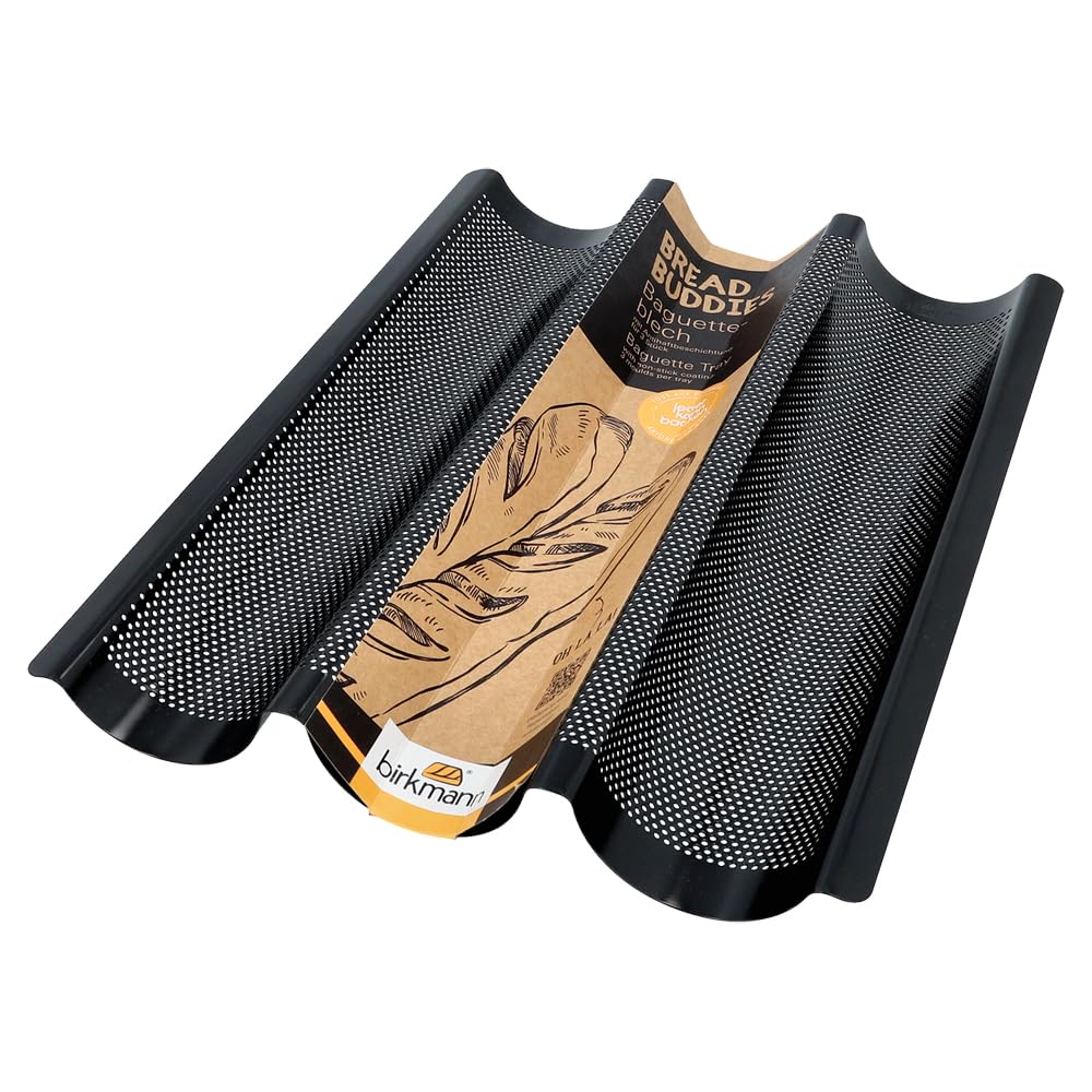 birkmann-bread-buddies-baguette-blech-f-r-3-baguettes-perforierte-baguetteform-a image 3