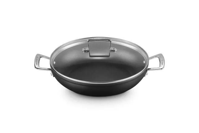 le-creuset-toughened-nonstick-pro-profipfanne-mit-deckel-28-cm-anthrazit image 1