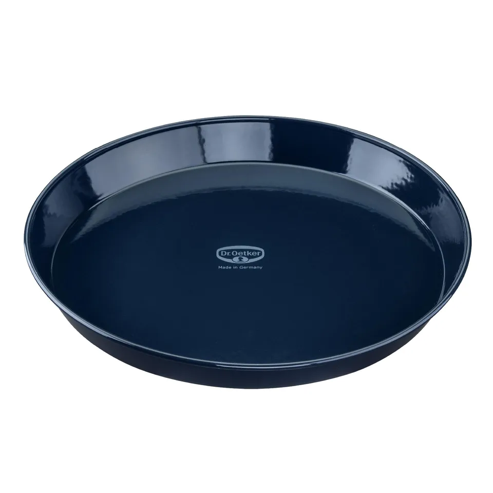 dr-oetker-back-liebe-kuchenblech-30-cm-emaille-dunkelblau image 1