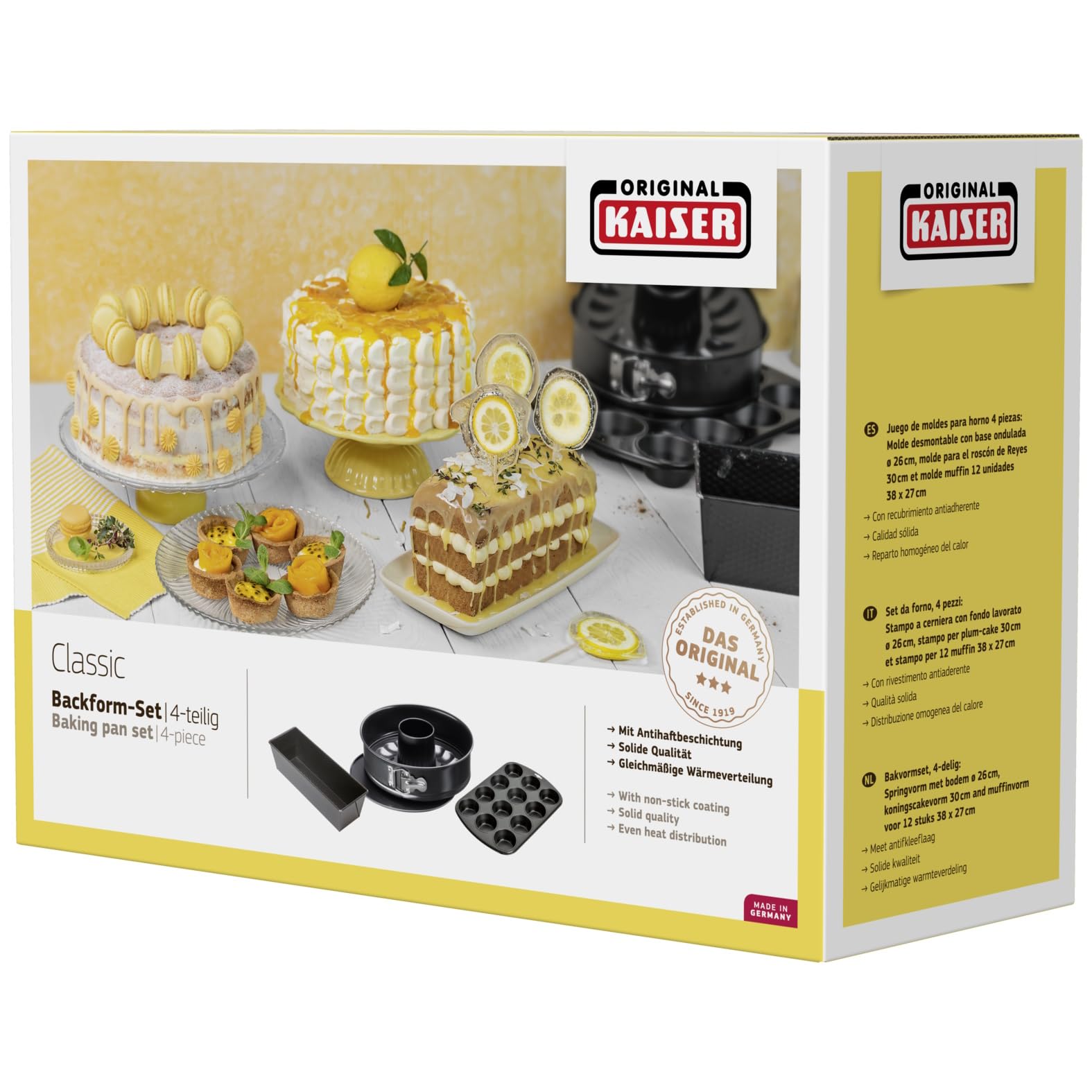 kaiser-classic-backformen-backset-4-teilig-springform-26cm-kastenform-muffinform image 3