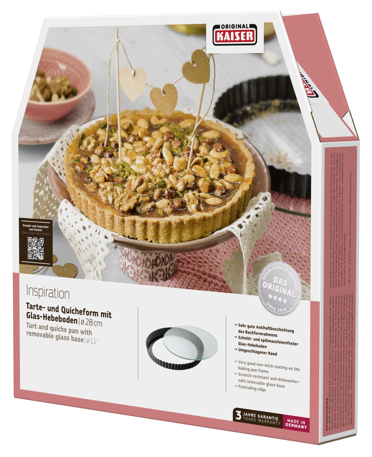 kaiser-inspiration-quicheform-mit-glas-hebeboden-28-cm-tarteform-schwarz image 7