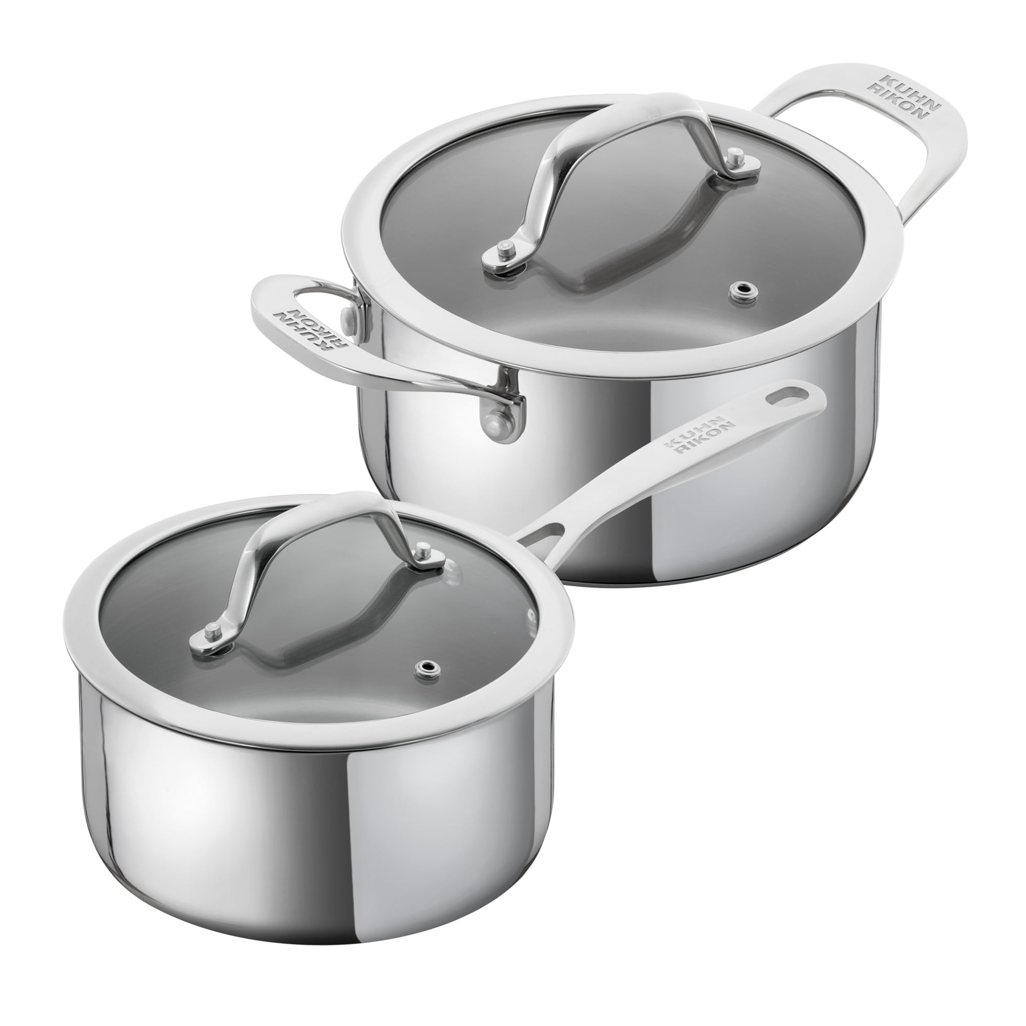 kuhn-rikon-allround-2er-set-stielkasserolle-1-5-l-kochtopf-2-3-l-mit-glasdeckel- image 1