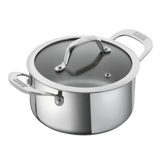 kuhn-rikon-allround-kochtopf-1-5-l-16-cm-edelstahl-mit-glasdeckel-induktion image 1