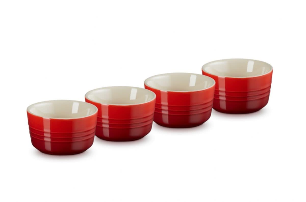le-creuset-mini-f-rmchen-4er-set-steinzeug-100-ml-ofenrot image 5
