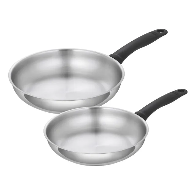 kuhn-rikon-classic-bratpfannen-set-24-28-cm-edelstahl-unbeschichtet image 1