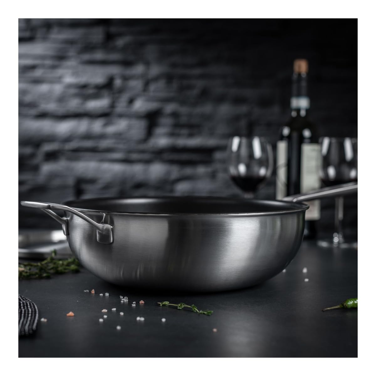 kuhn-rikon-culinary-fiveply-wok-28-cm-edelstahl-induktion-mit-deckel image 3