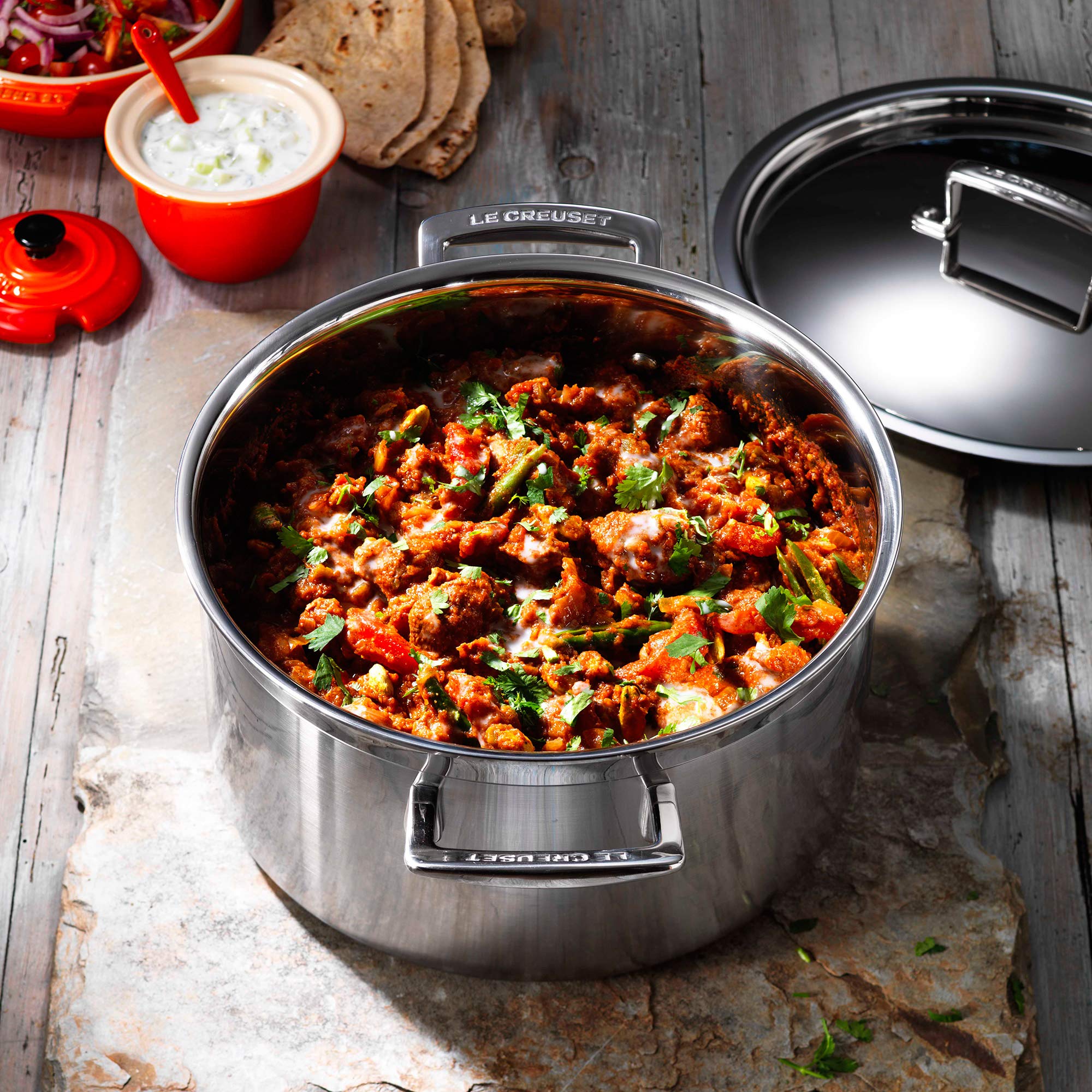 le-creuset-3-ply-edelstahl-fleischtopf-18-cm-2-3-l-mit-deckel-silber image 2