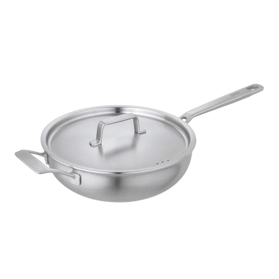 kuhn-rikon-culinary-fiveply-sauteuse-24-cm-edelstahl-unbeschichtet-mit-deckel image 1