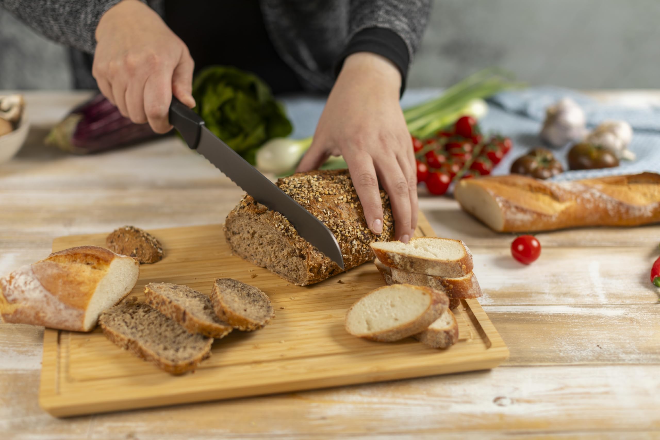 kuhn-rikon-iced-brotmesser-schwarz-eisgeh-rtete-klinge-deutscher-edelstahl image 2