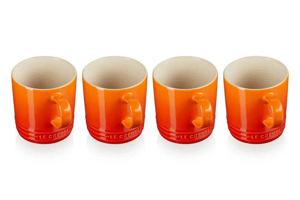 le-creuset-4er-set-becher-aus-steinzeug-350-ml-ofenrot image 1