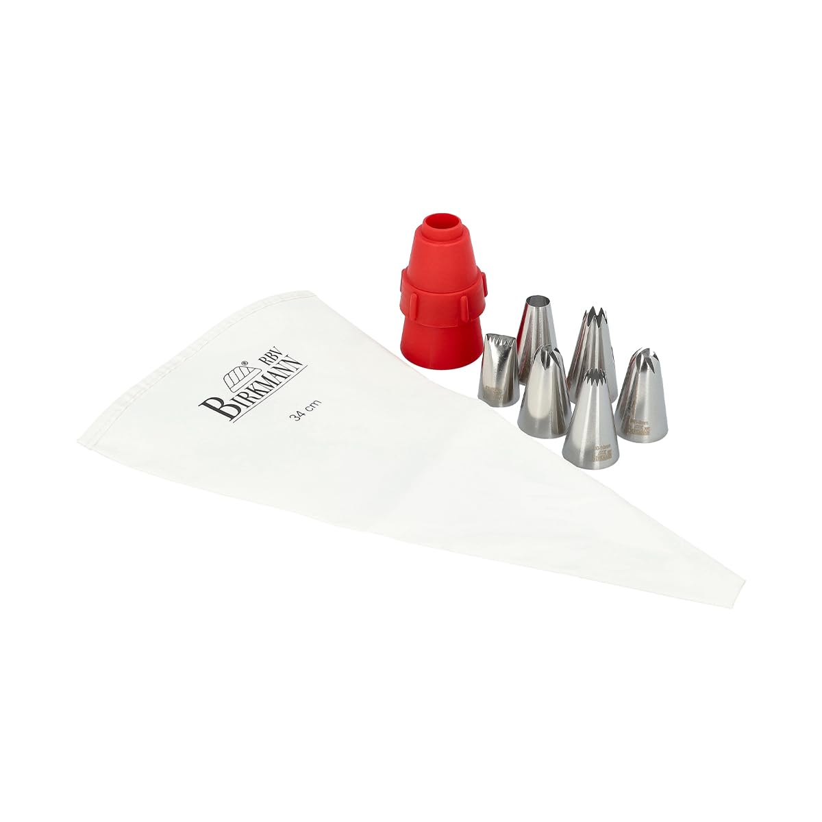 birkmann-spritzbeutel-set-410879-waschbar-mit-adapter-6-edelstahl-t-llen image 1