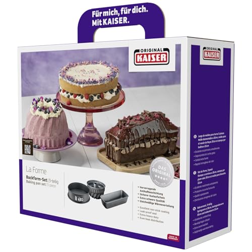 kaiser-la-forme-backset-3-tlg-springform-26-cm-kastenform-gugelhupfform image 6