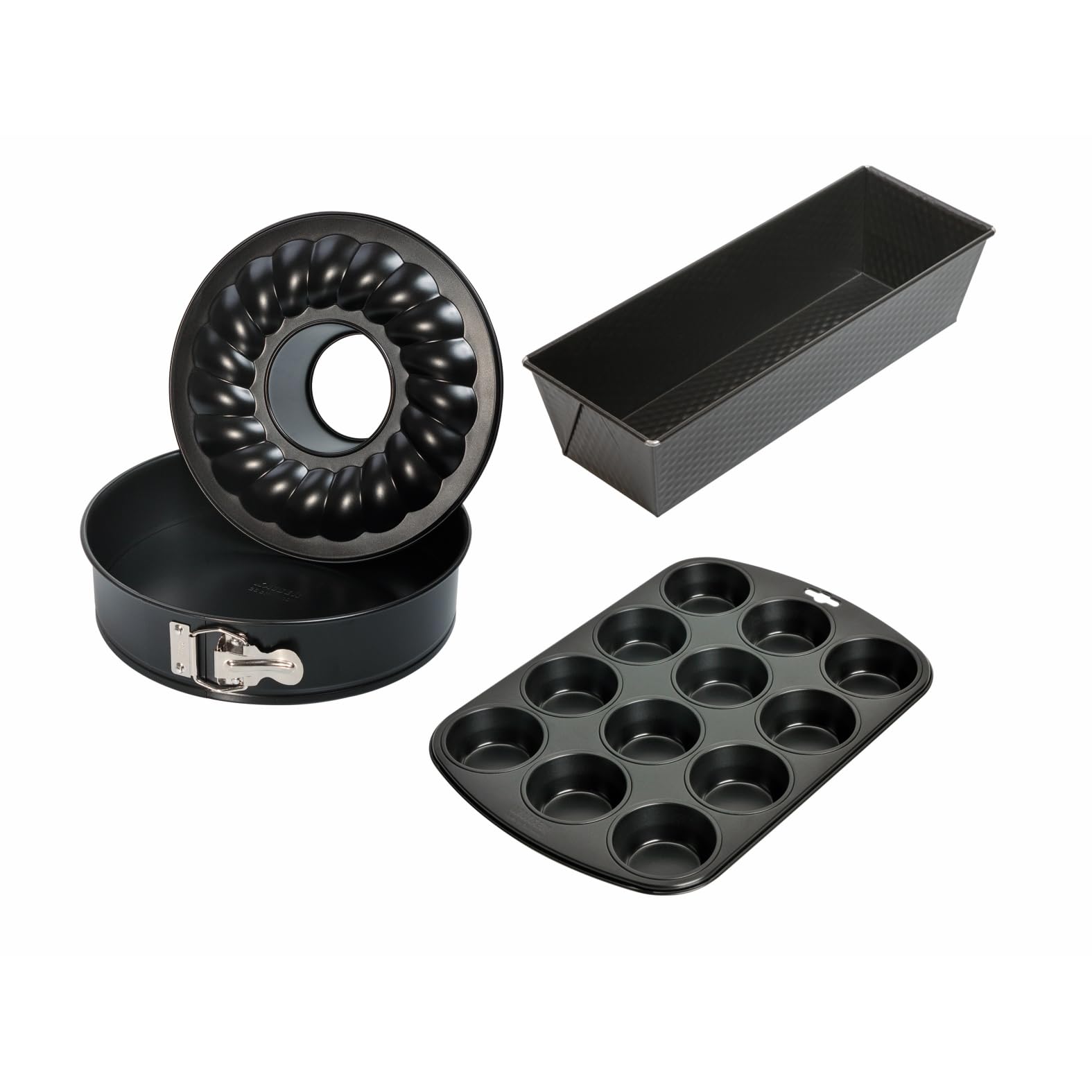 kaiser-classic-backformen-backset-4-teilig-springform-26cm-kastenform-muffinform image 1