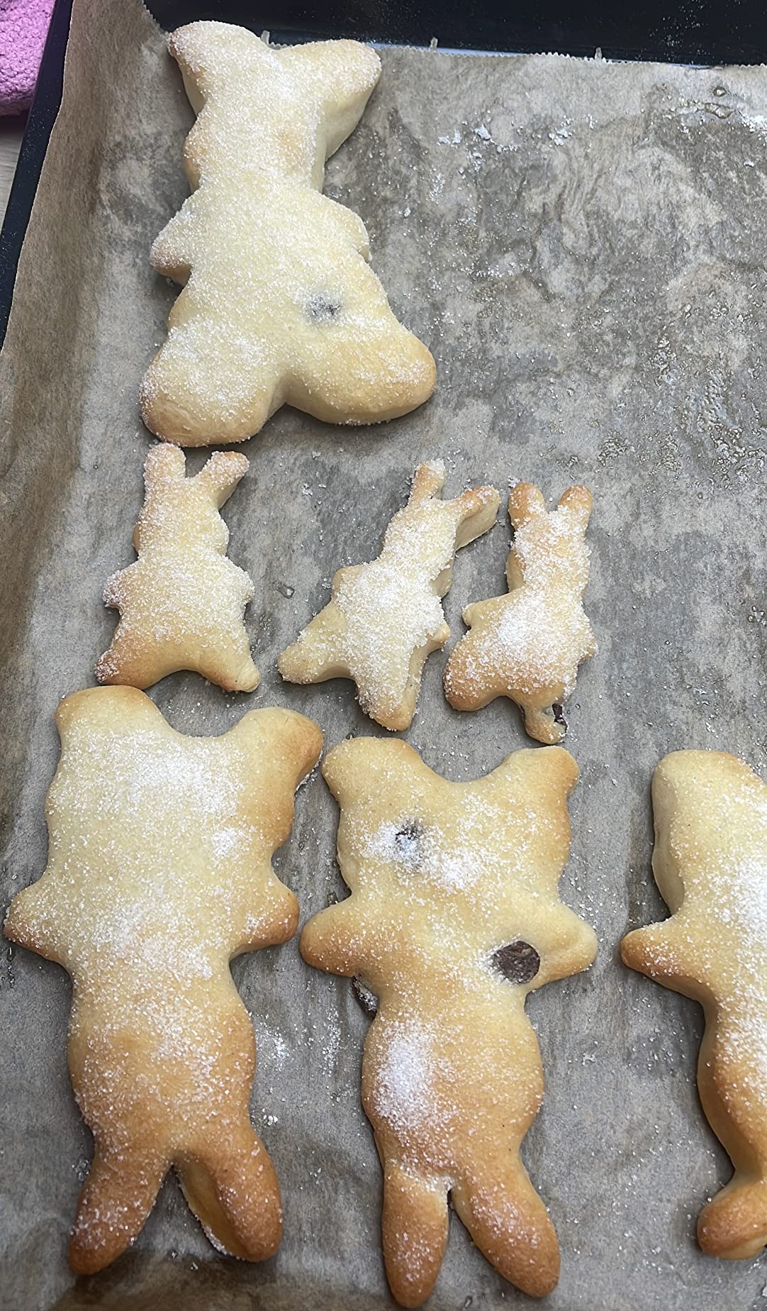 Osterbacken mit den Enkeln