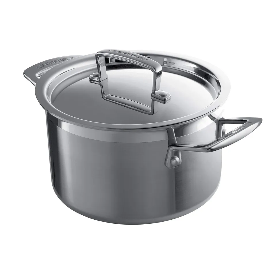 le-creuset-3-ply-edelstahl-fleischtopf-18-cm-2-3-l-mit-deckel-silber image 1