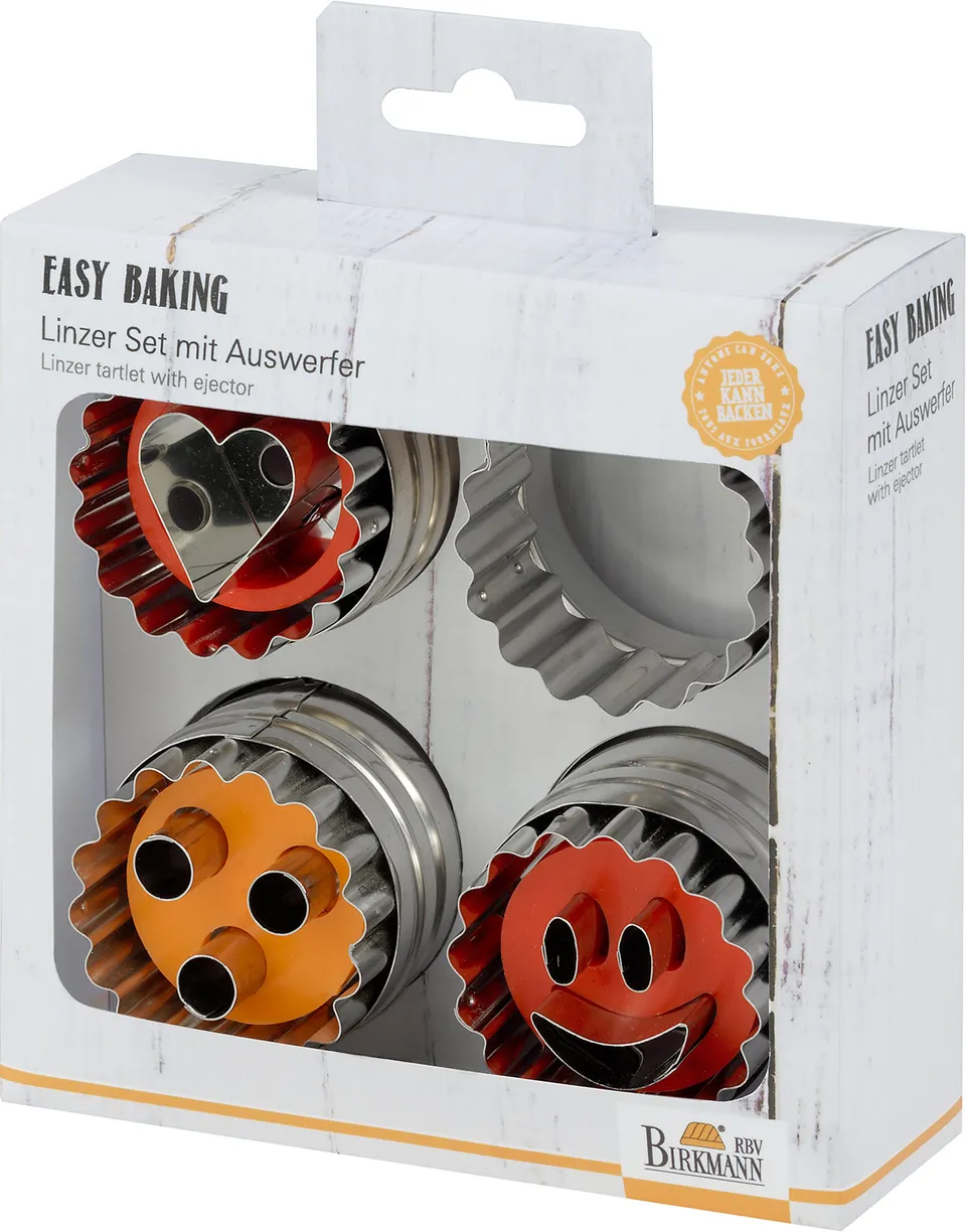 rbv-birkmann-easy-baking-linzer-set-mit-auswerfer-4-teilig-5-cm image 1