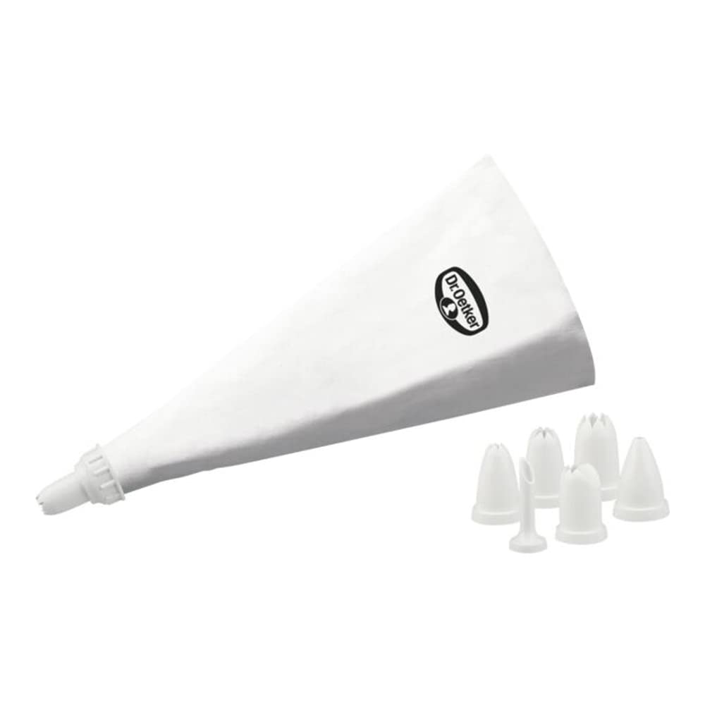 dr-oetker-spritzbeutel-32-5-cm-inkl-6-t-llen-und-adapter-beschichtete-baumwolle image 1