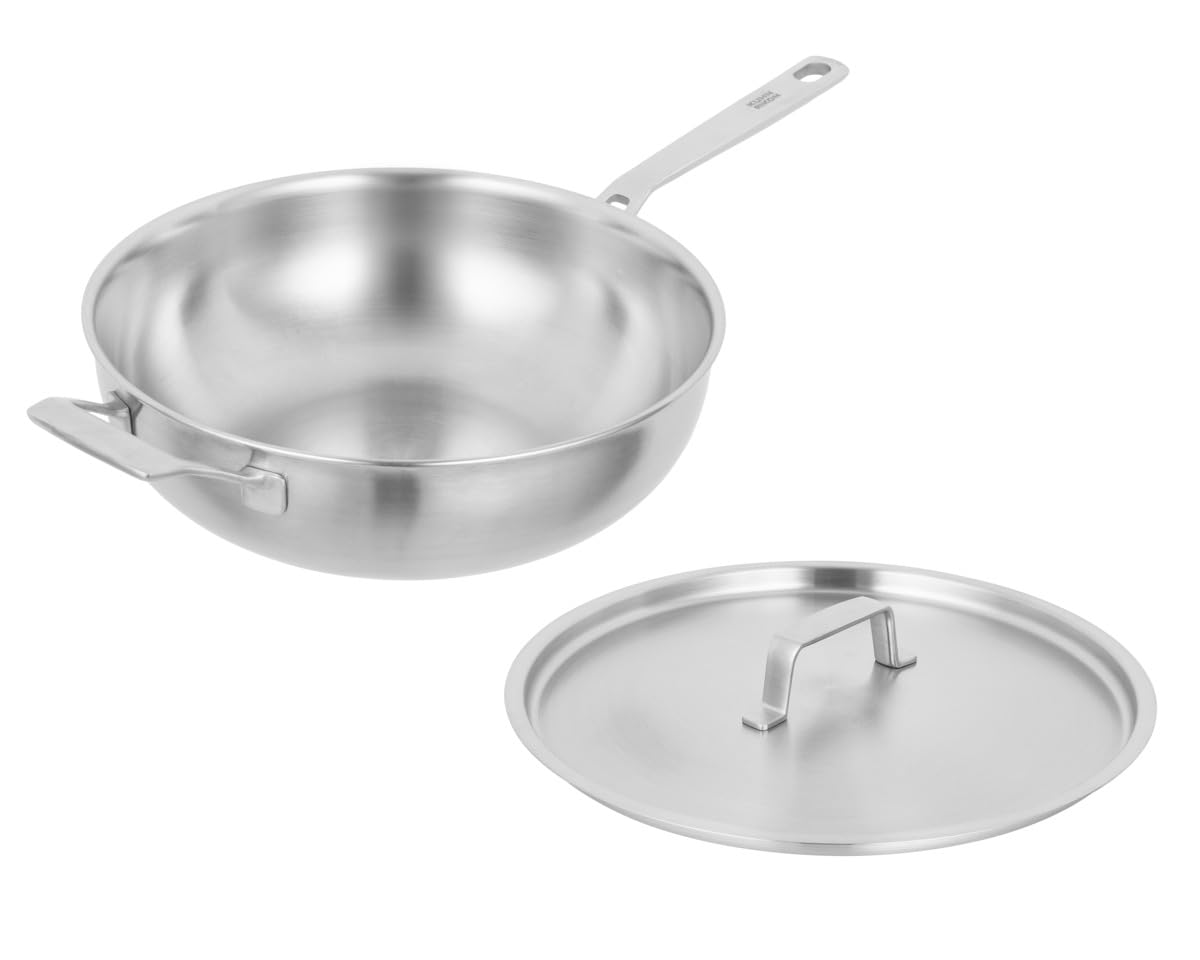 kuhn-rikon-culinary-fiveply-wok-24-cm-edelstahl-unbeschichtet-mit-deckel image 1