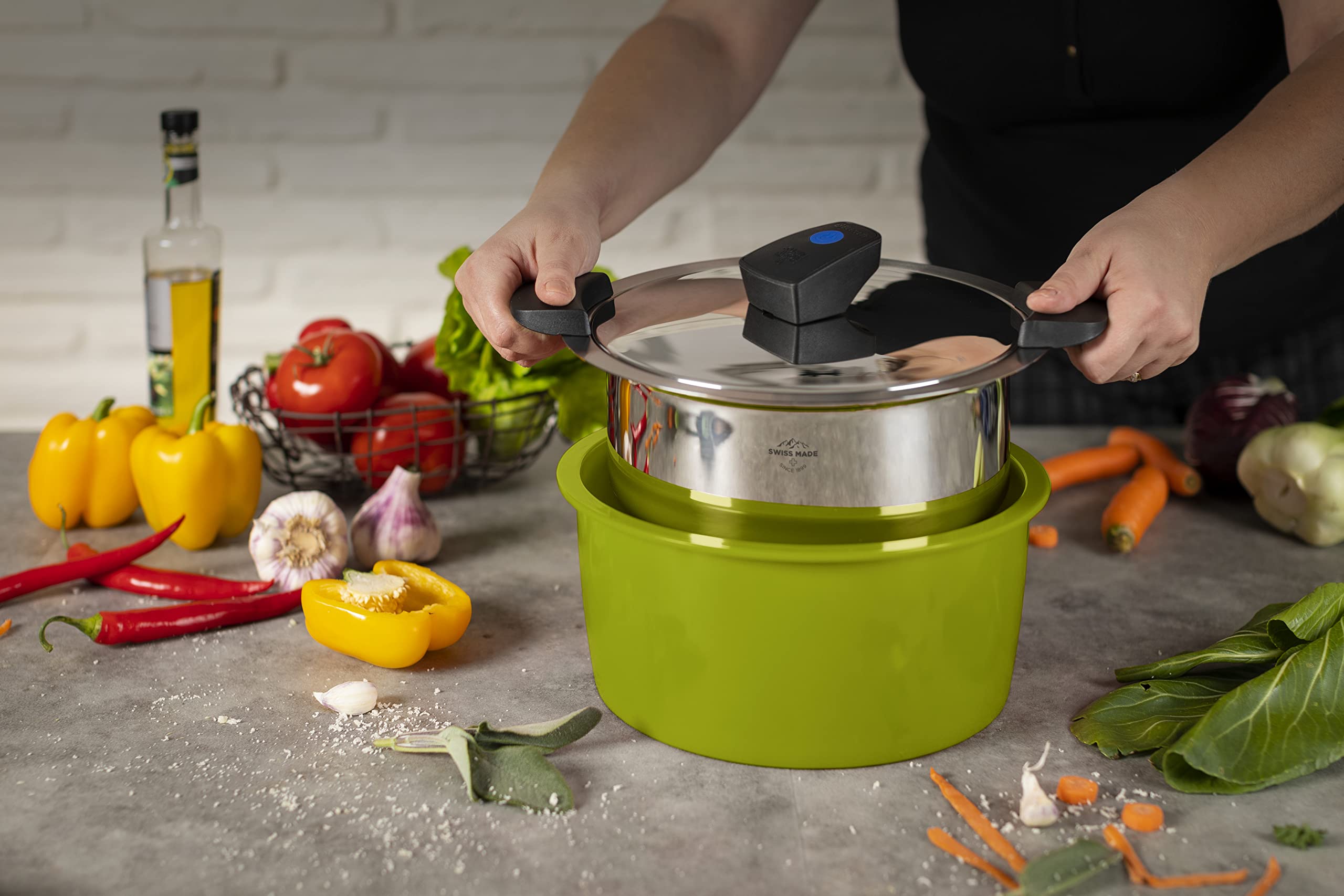 kuhn-rikon-hotpan-comfort-kochtopf-mit-deckel-2-liter-18-cm-gr-n-edelstahl-induk image 2