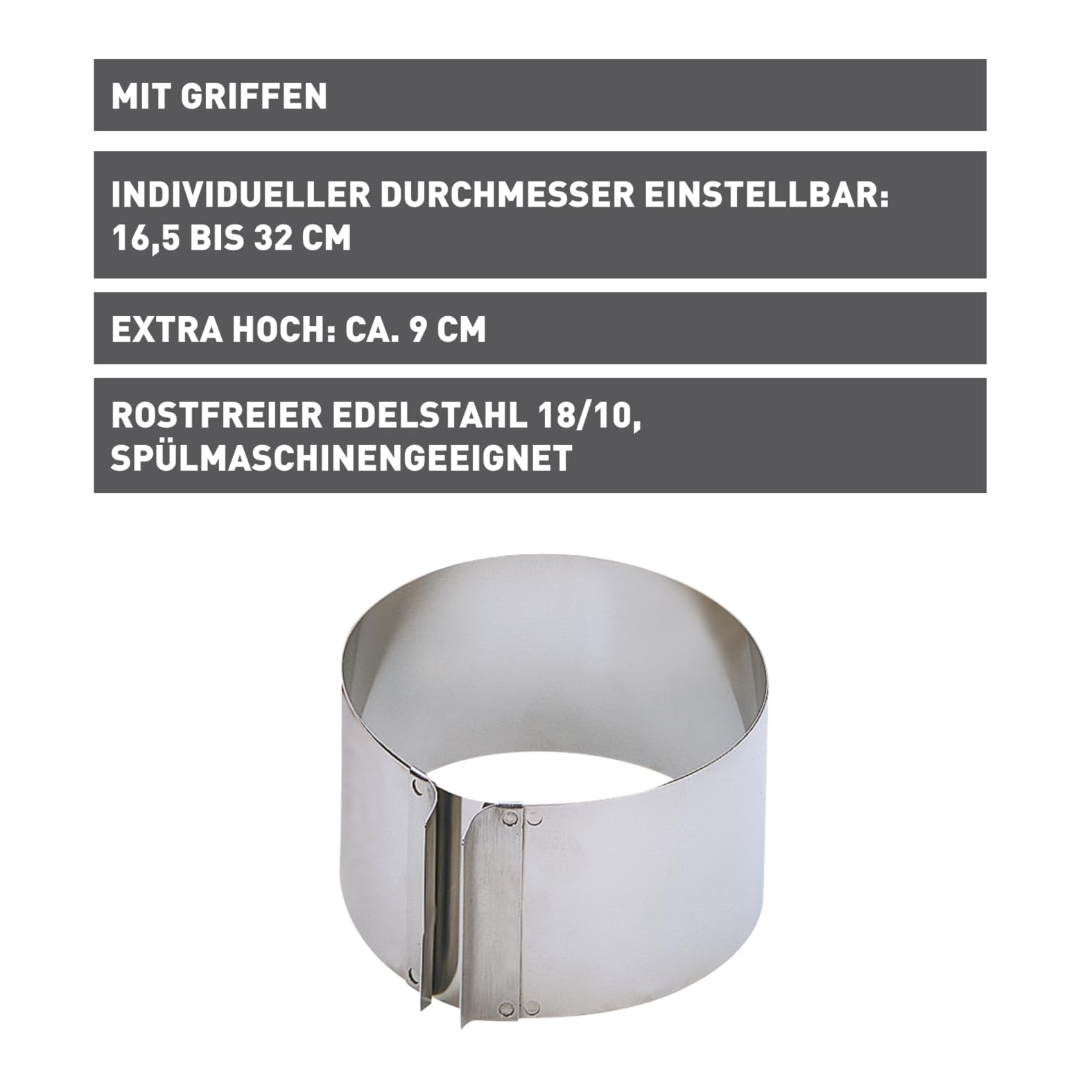 original-kaiser-inspiration-tortenring-16-5-32-x-9-cm-edelstahl-mit-griffen image 2