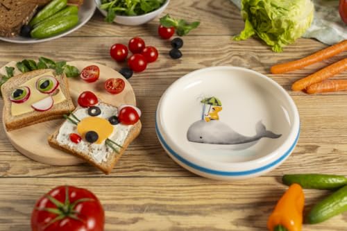kuhn-rikon-kinderteller-walfisch-handbemalter-keramik-teller-18-cm image 8