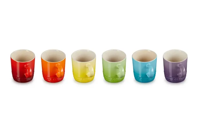 le-creuset-6er-set-espressotassen-steinzeug-100-ml-regenbogen image 1