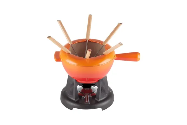 le-creuset-gusseisen-k-sefondue-set-2-l-ofenrot-mit-rechaud-spritzschutz-und-6-g image 1