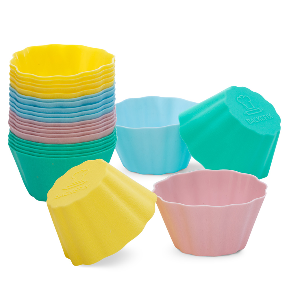 backefix-silikon-muffincups-24-st-ck-bunt-muffinformen image 2