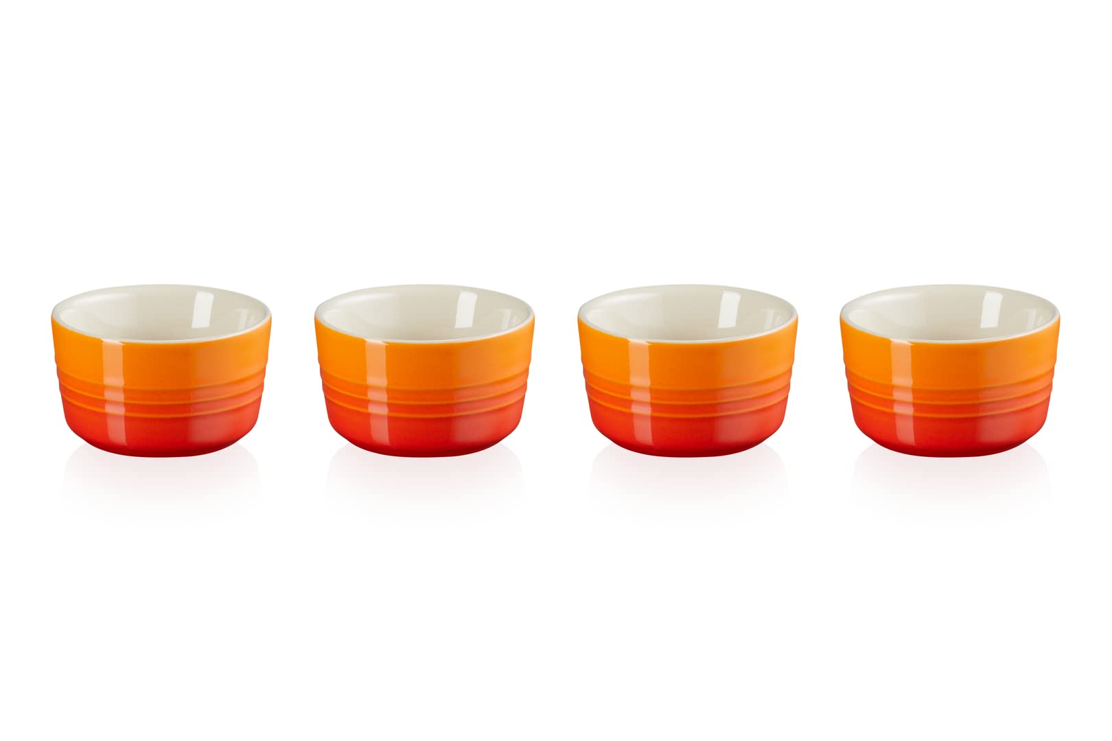 le-creuset-mini-f-rmchen-4er-set-steinzeug-100-ml-ofenrot image 1