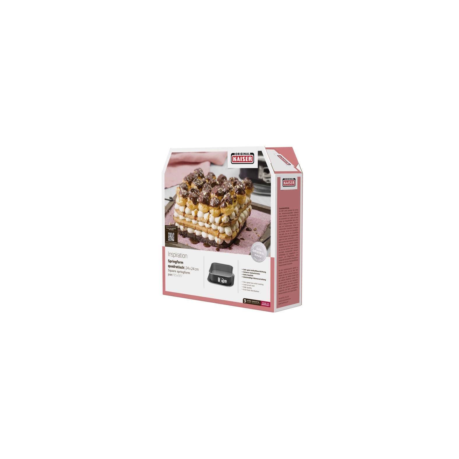 original-kaiser-inspiration-springform-quadratisch-24-x-24-cm-tiramisu-und-kuche image 3