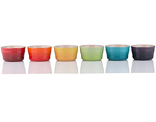 le-creuset-mini-f-rmchen-set-6-teilig-steinzeug-100-ml-regenbogen image 6