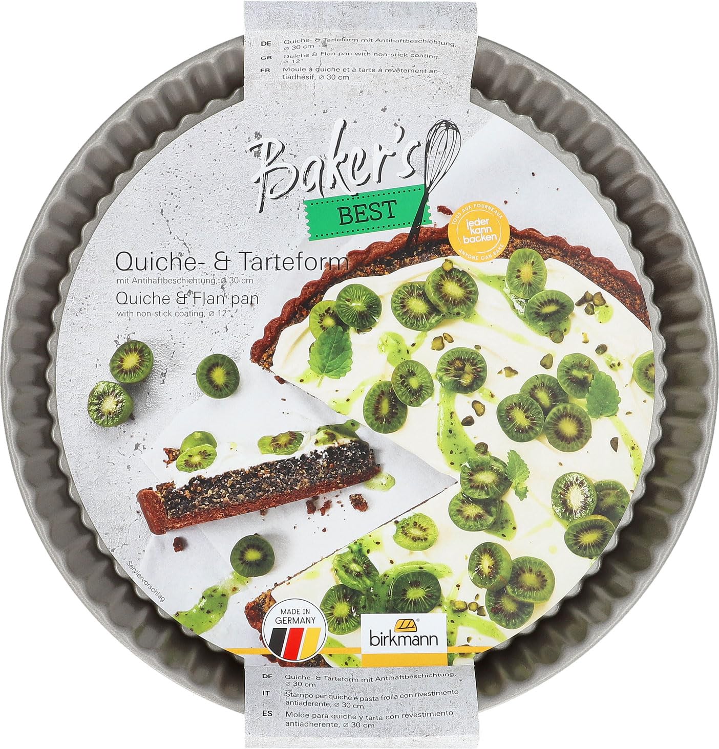 birkmann-baker-s-best-quiche-tarteform-30-cm-karbonstahl-anthrazit image 2